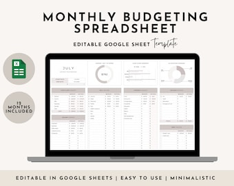 Budgetplanner Google Spreadsheets, spreadsheet maandbegroting, Paycheck Budget Tracker, Weekbudgetsjabloon, Eenvoudige budgetplanner