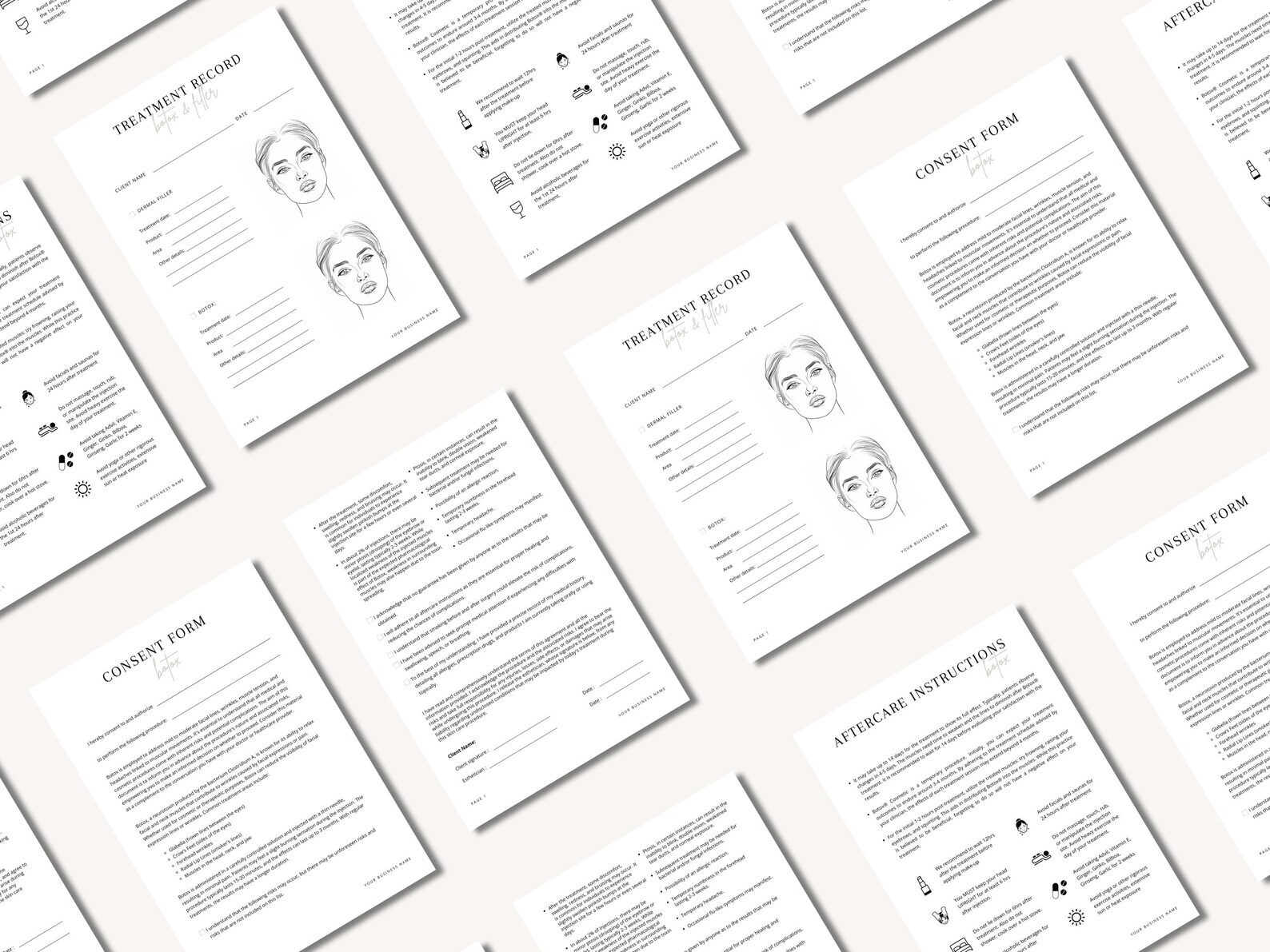 Botox Injection Form Botox Consent Form, Nurse Injector Treatment Form, Aesthetics Form ...
