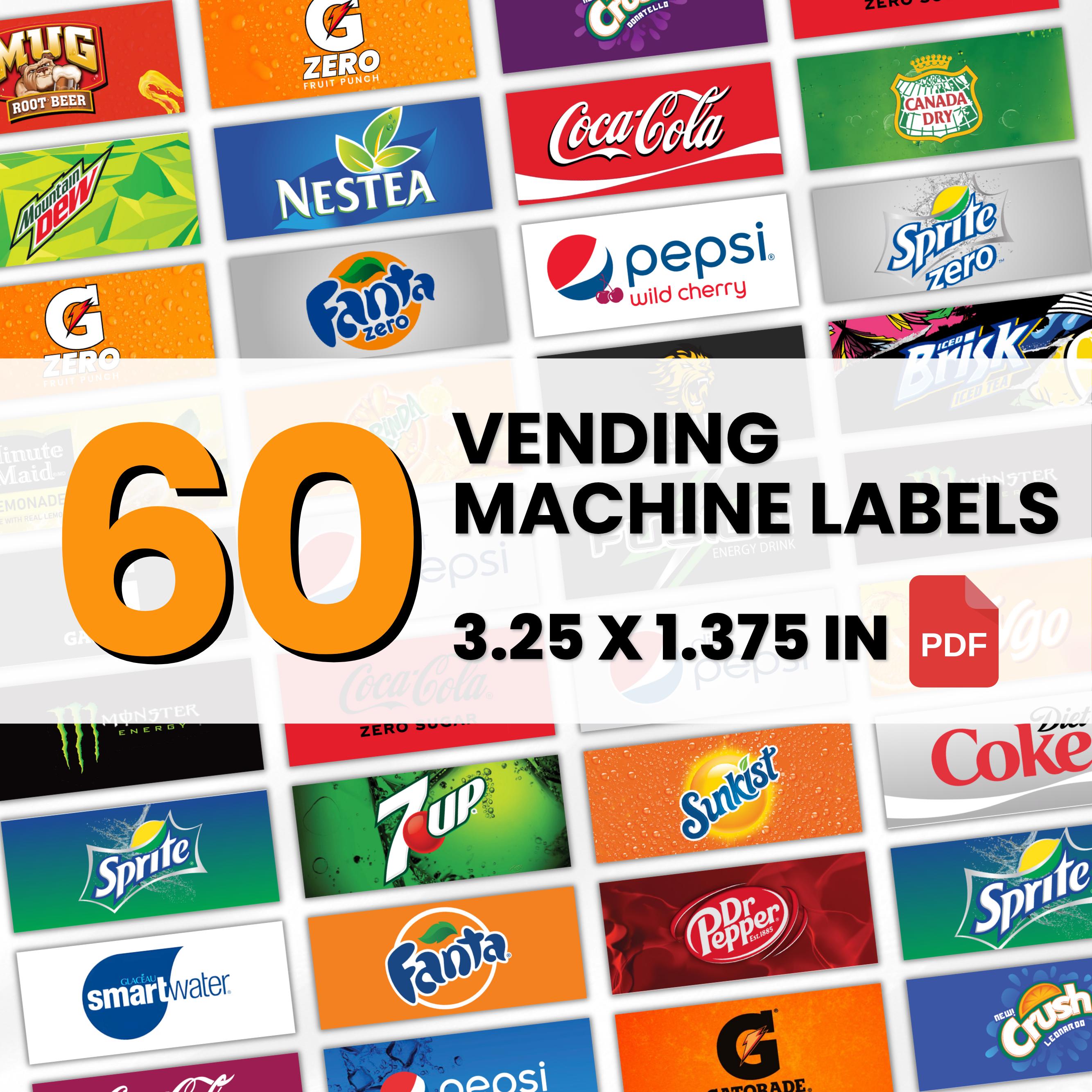 vending machine labels - etsy