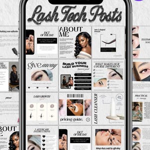 Lash Tech Artist Instagram Post| Lash Artist Instagram Template| Eyelashes Extension Posts| Esthetician Beauty Posts| Lash Tech Social Media