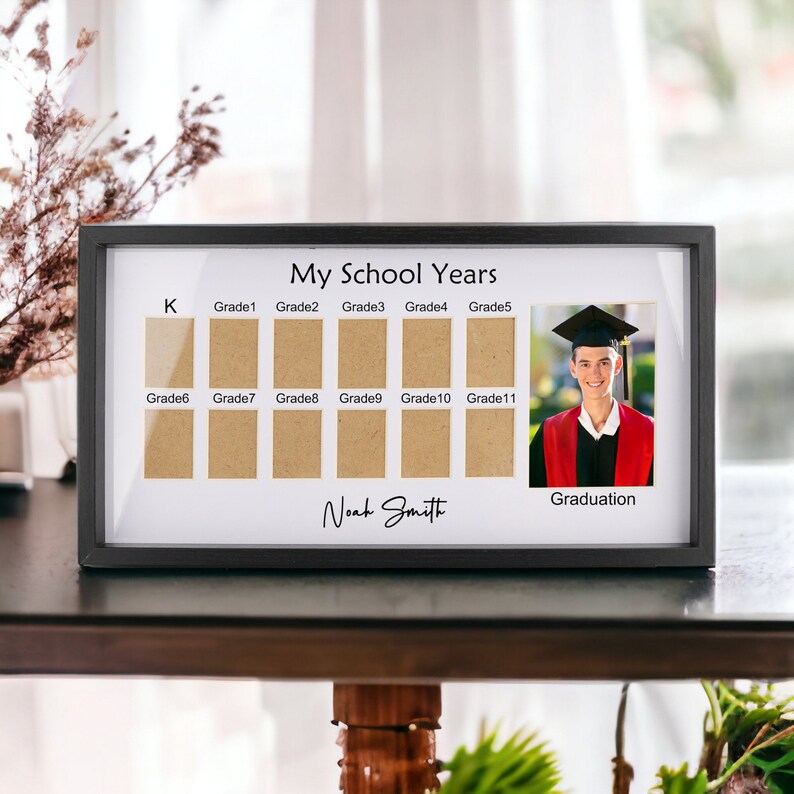 Personalized School Years Picture Frames, Graduation Gift, Baby Shower