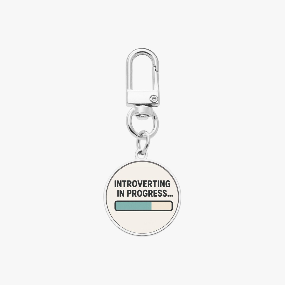 Introvert Mental Health Metal Keychain - Etsy