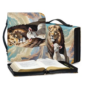 Lion and The Lamb bible cover bible case