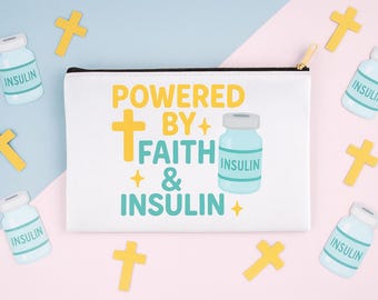 T1D Typ 1 Diabetes Zubehör Tasche - Leichter, langlebiger Gold-Reißverschluss für Diabetes und Bedarfsgegenstände