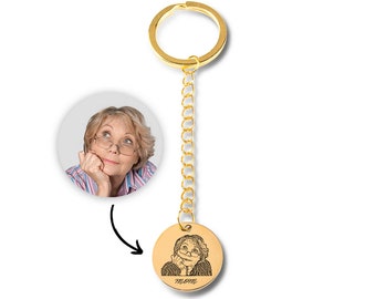 Portachiavi personalizzato con ritratto umano