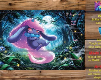 Make Your Own Custom TCG Playmat - Custom Zones for Single/Multiplayer.  Single/Double Sided. Palworld OCG - C01 - Lovander Heart Stealer