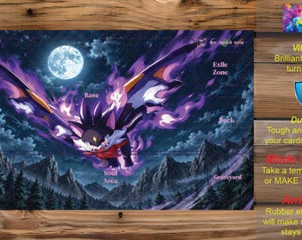 Make Your Own Custom TCG Playmat - Custom Zones for Single/Multiplayer.  Single/Double Sided. Palworld OCG - C02 - Tombat
