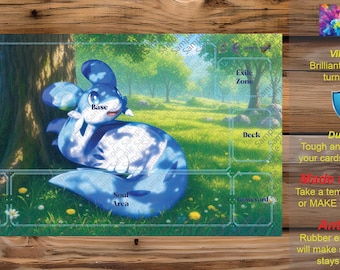 Make Your Own Custom TCG Playmat - Custom Zones for Single/Multiplayer.  Single/Double Sided. Palworld OCG C01-Chillet Dragon Whisperer(SSP)