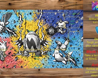 Make Your Own Custom TCG Playmat - Custom Zones for Single/Multiplayer.  Single/Double Sided. Palworld OCG SSC01 Sleeves Composite, Modified