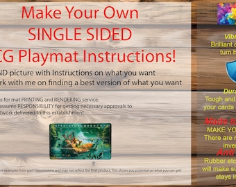 Make Your Own Custom TCG Playmat - Lorcana, Pokemon, YuGiOh, MTG, Starwars Unlimited, One Piece, Flesh&Blood - Single Sided