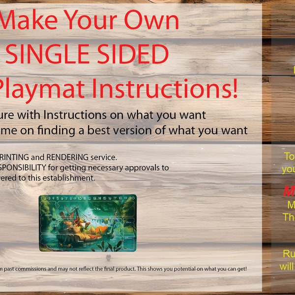 Make Your Own Custom TCG Playmat - Lorcana, Pokemon, YuGiOh, MTG, Starwars Unlimited, One Piece, Flesh&Blood - Single Sided