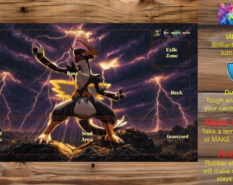 Make Your Own Custom TCG Playmat - Custom Zones for Single/Multiplayer.  Single/Double Sided. Palworld OCG C02 - Orserk