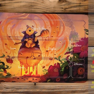 Lorcana Custom Make Your Own Playmat: Winnie the Pooh Honey Wizard (Single/Double Sided/Stitched Mats!)