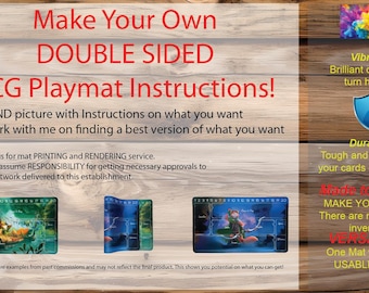 Make Your Own TCG Playmat - Lorcana, Pokemon, YuGiOh, MTG, Starwars Unlimited, One Piece, Flesh&Blood - Double Sided
