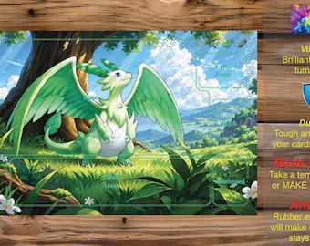 Make Your Own Custom TCG Playmat - Custom Zones for Single/Multiplayer.  Single/Double Sided. Palworld OCG - C02 - Quivern Botan