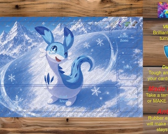 Make Your Own Custom TCG Playmat - Custom Zones for Single/Multiplayer.  Single/Double Sided. Palworld OCG - C01-Chillet Dragon WhispererOSR