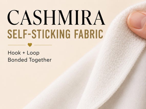 Cashmira™ Self-Sticking Fabric | Soft Reusable Sewable Closure Fastener Adaptive Sewing Supply
