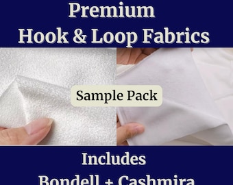 Bondell™ + Cashmira™ Bundle • Soft, Silent Hook-and-Loop Style Fabric Set for Sewing & Crafts