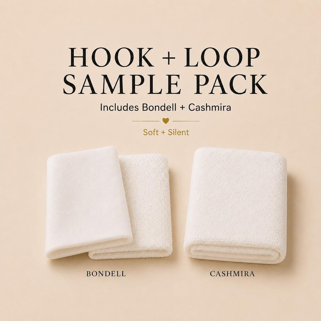 Hook Loop Fabric Sample Pack Includes Bondell Cashmira Soft Silent ...