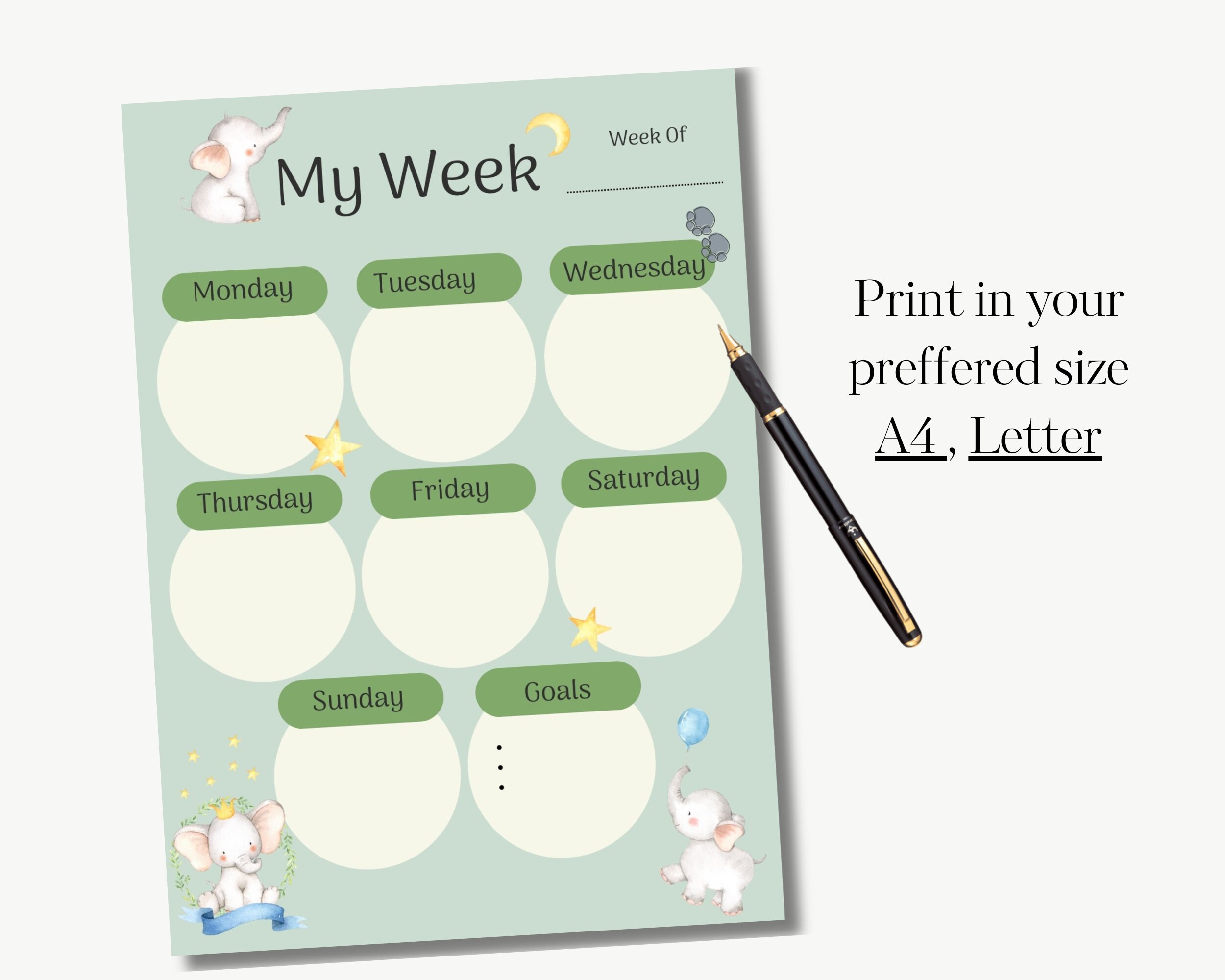 Planner for Kids Printable Best Digital Planner Kids Daily Planner ...