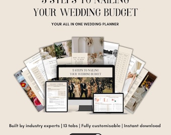 Wedding Budget Planner, Wedding Template, Wedding Planner Spreadsheet, Budget Template, Wedding Planning, Wedding Guest List Spreadsheet