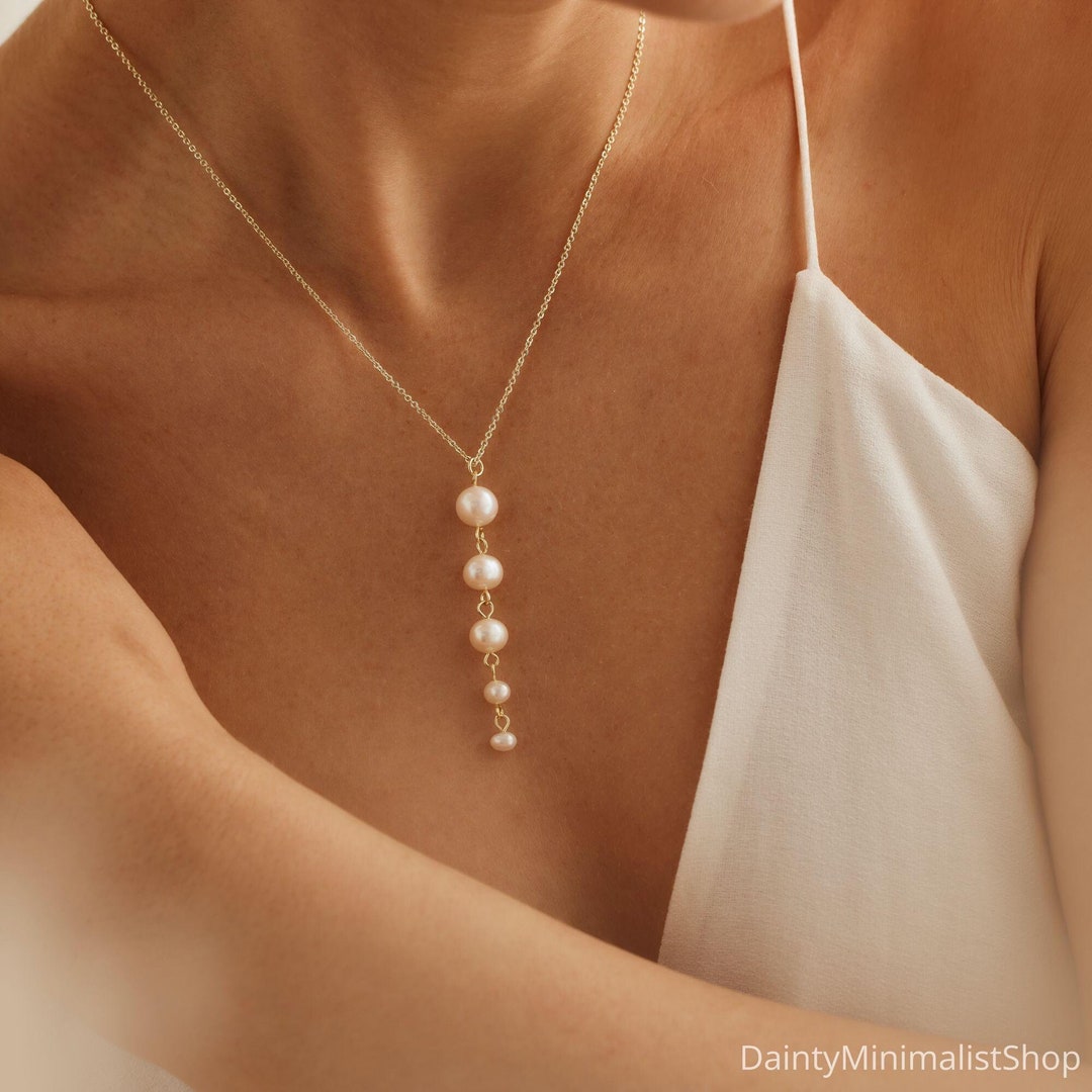 LOLIAS Collana e Orecchini Perle Placcato Oro 14k - Set Gioielli
