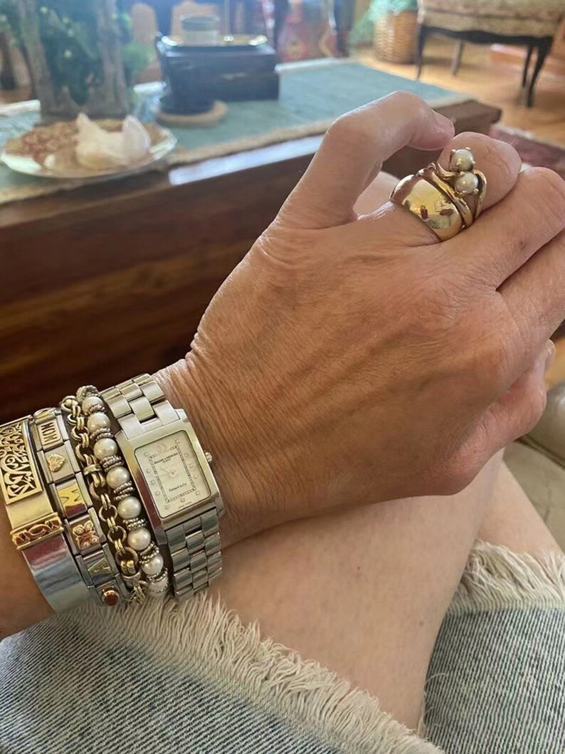 18 Links Italian Charm Bracelet, 2000s Jewelry, Vintage Italian Charm