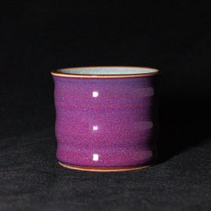 Tea Cup from Jingdezhen, Purple, light-blue
