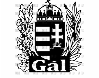 Hungarian Crest design file, 2 styles.