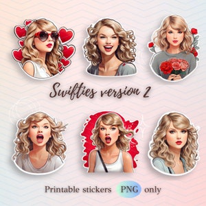 Swiftie png-bestanden, Taylor Swiftie, Swiftie svg, Taylor's versie png, The Eras Tour, For Girls Gift, Sublimation png, Swiftie, Cute Stickers