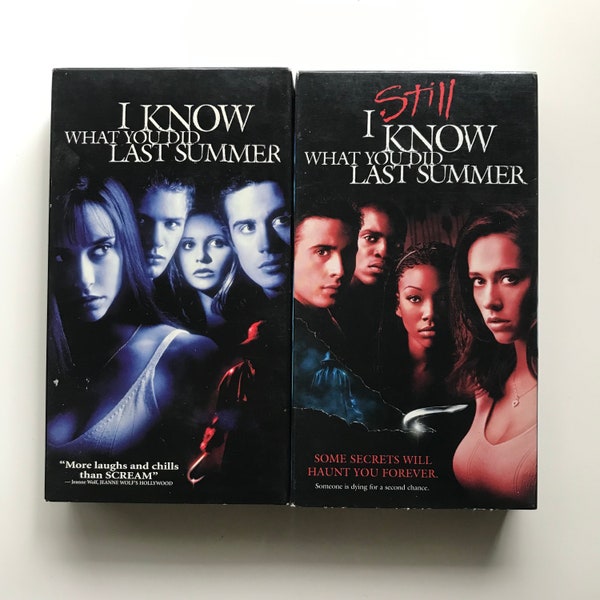 I Know What You Did Last Summer & I Still Know What You Did Last Summer VHS Tapes Vintage 90s Videos