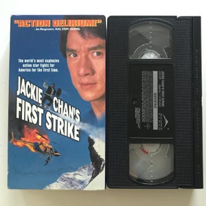 Jackie Chan&#39;s First Strike VHS Tape 90s Action Thriller Nostalgic