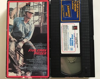 Five Easy Pieces VHS Tape Jack Nicholson 70s Cult Film