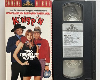 Kingpin VHS Tape Retro 90s Woody Harrelson Randy Quaid Cult Comedy