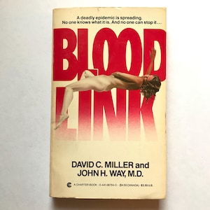 Blood Link Papaerback Book 1986 Charter David C. Miller 80s Biological Horror