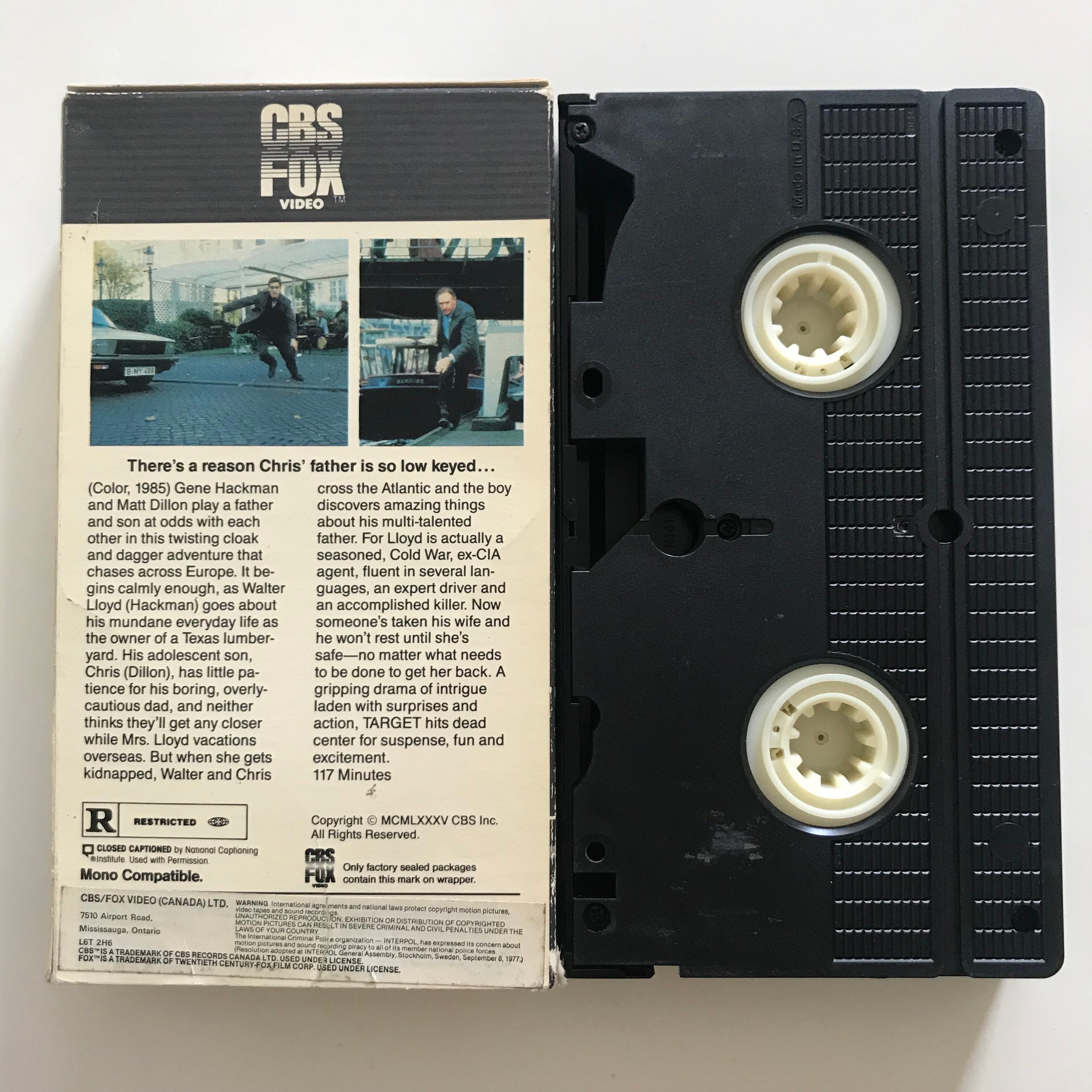 Target Vhs Vintage Target VHS Tape 1985 Thriller Action Gene Hackman Matt Dillon ...