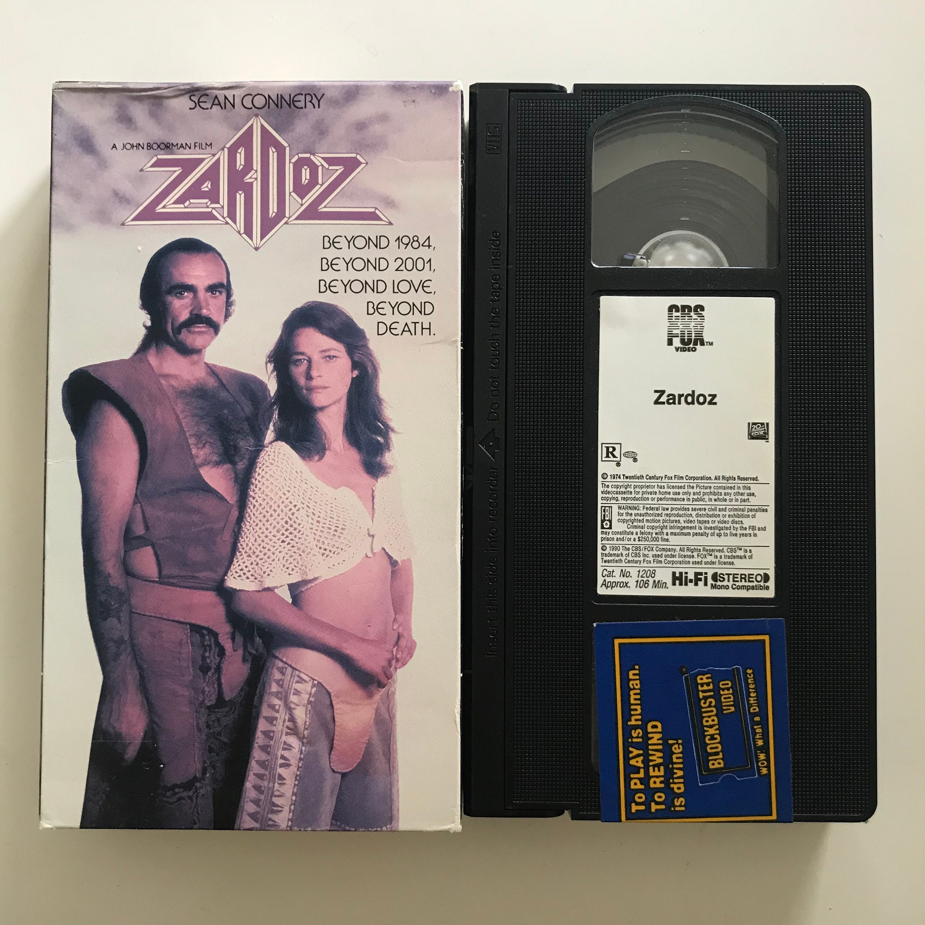 Zardoz VHS Tape 70s Sean Connery Futuristic Fantasy Sci-fi Gift - Etsy