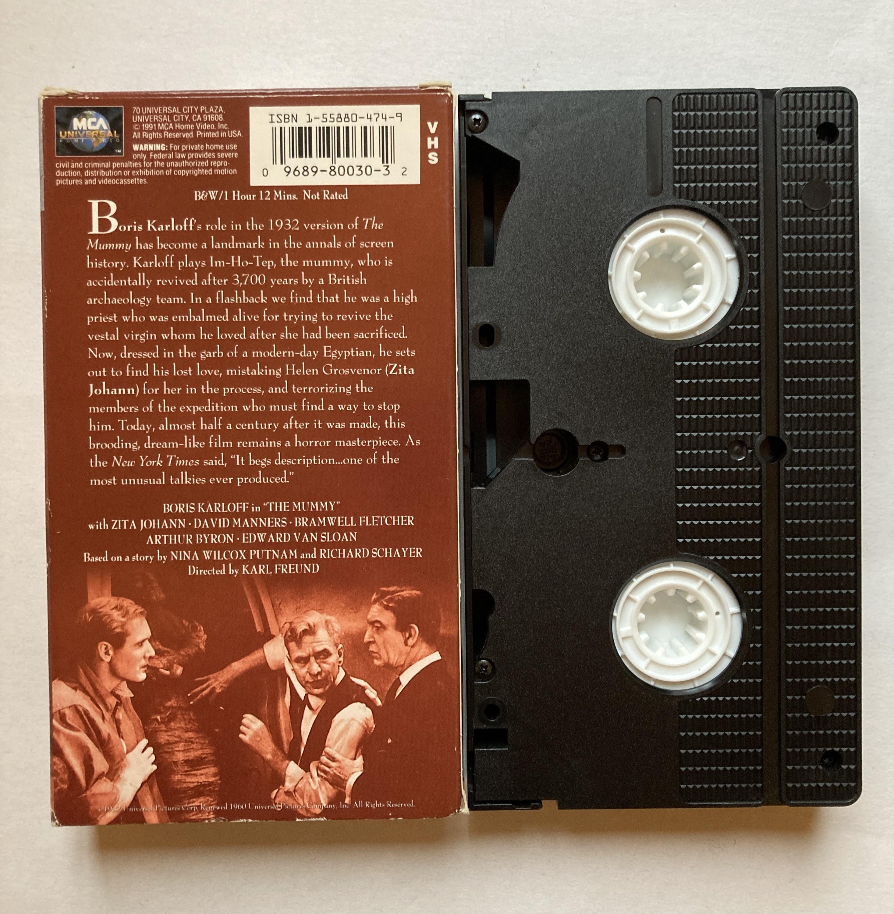 Vintage the Mummy VHS Tape 1932 Boris Karloff Universal Horror - Etsy