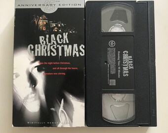 Vintage Black Christmas VHS Tape Retro 70s Horror Slasher