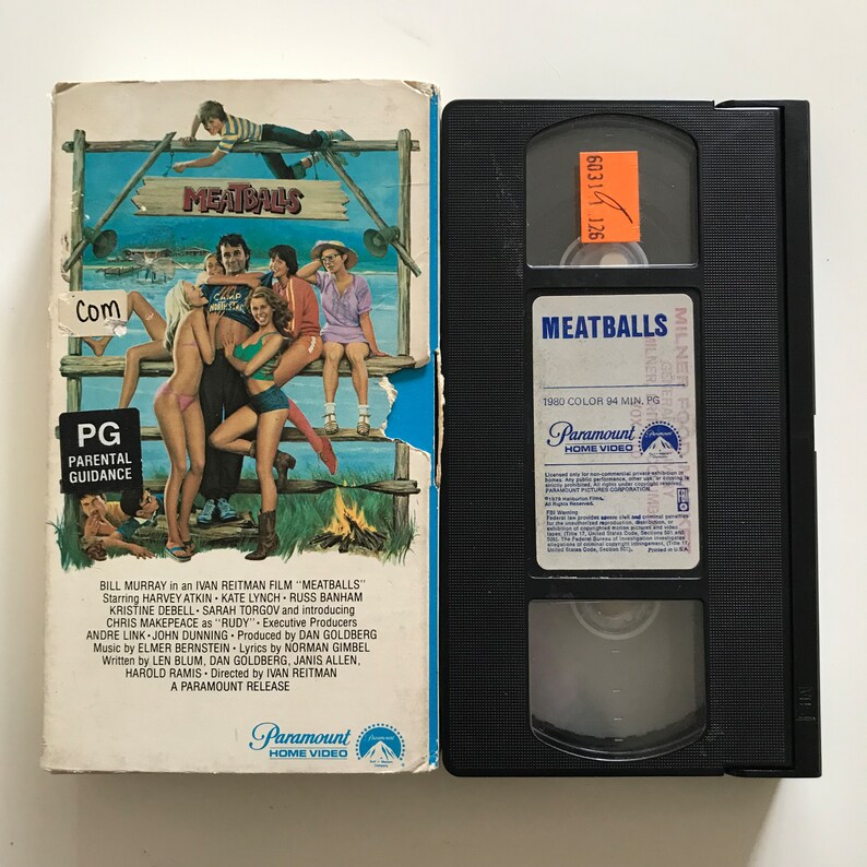 Vintage Meatballs VHS Tape Original Paramount Video 70s Sex Comedy Classic Bill Murray - Etsy