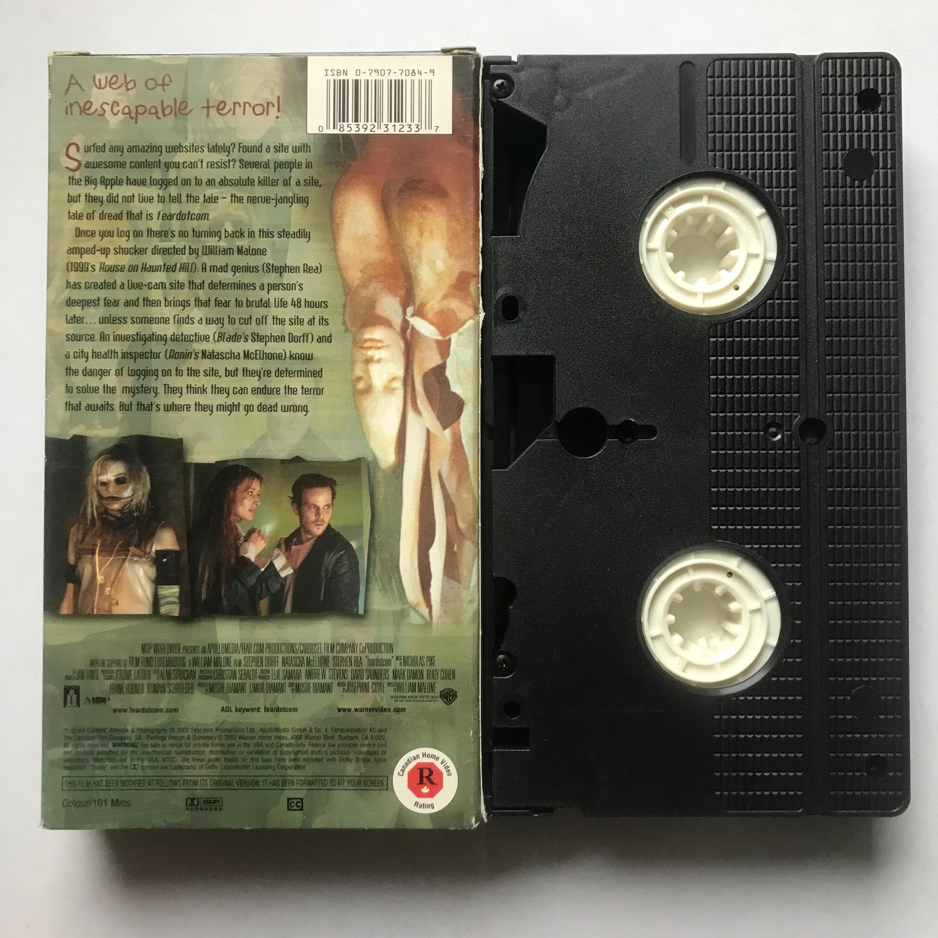Feardotcom VHS Tape Retro 2000s Horror Cyber Thriller Nostalgic
