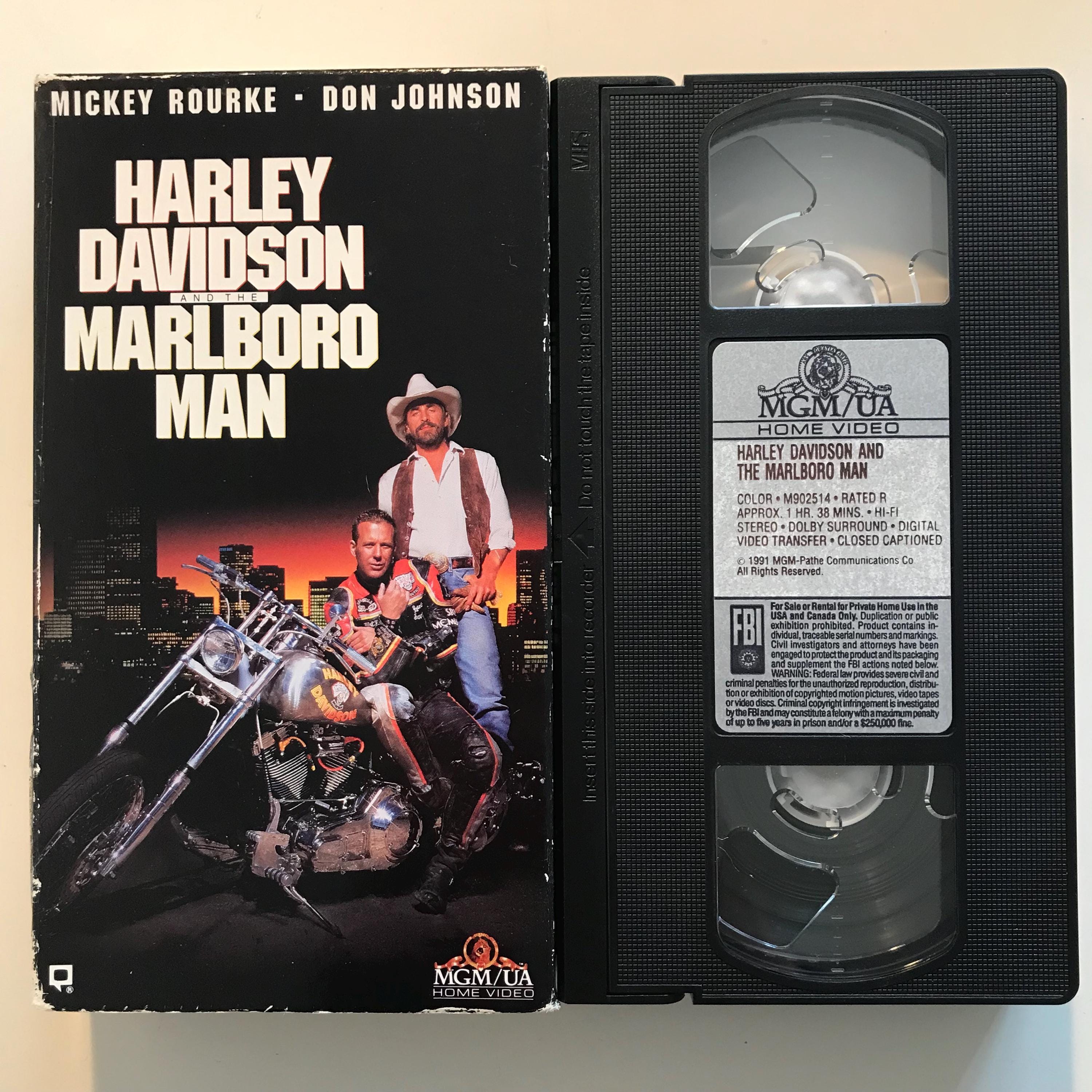 Harley Davidson and the Marlboro Man VHS Tape Mickey Rourke Don 