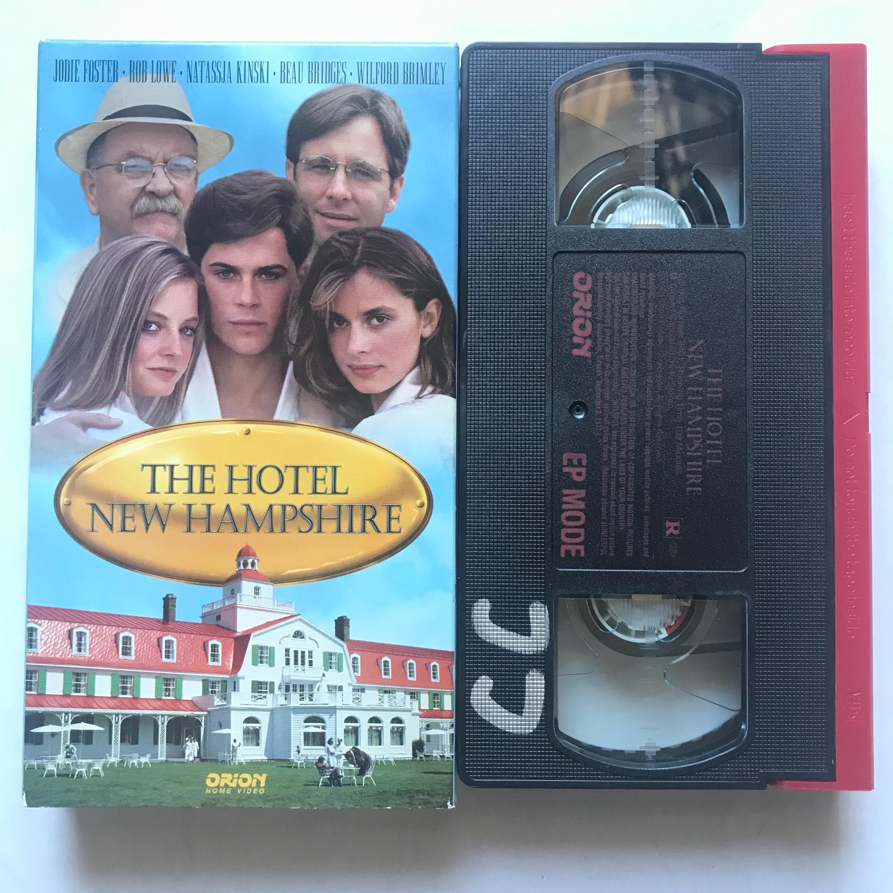 The Hotel New Hampshire VHS Tape 80s Dark Comedy Jodie Foster Rob