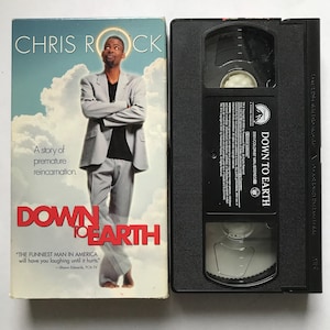 Down to Earth VHS Tape 2000s Chris Rock Comedy Y2K Nostalgic