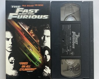 The Fast and the Furious VHS Tape 2000s Vin Diesel Paul Walker