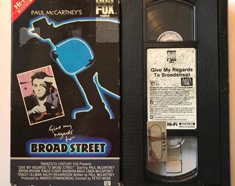 Paul Mccartney's Give My Regards to Broad Street VHS Vintage Movie