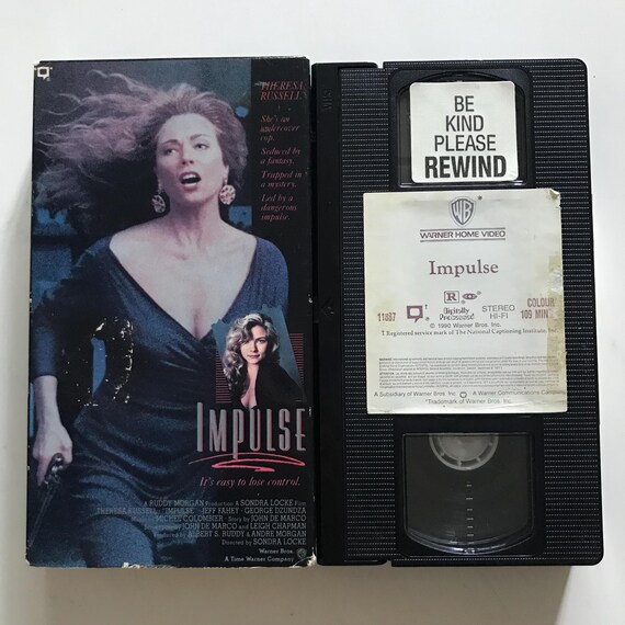 Impulse VHS Tape Theresa Russell Jeff Fahey Sondra Locke 80s