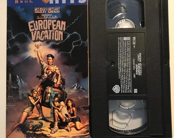 National Lampoon's European Vacation VHS Tape 80s Comedy Chevy Chase Retro Gift