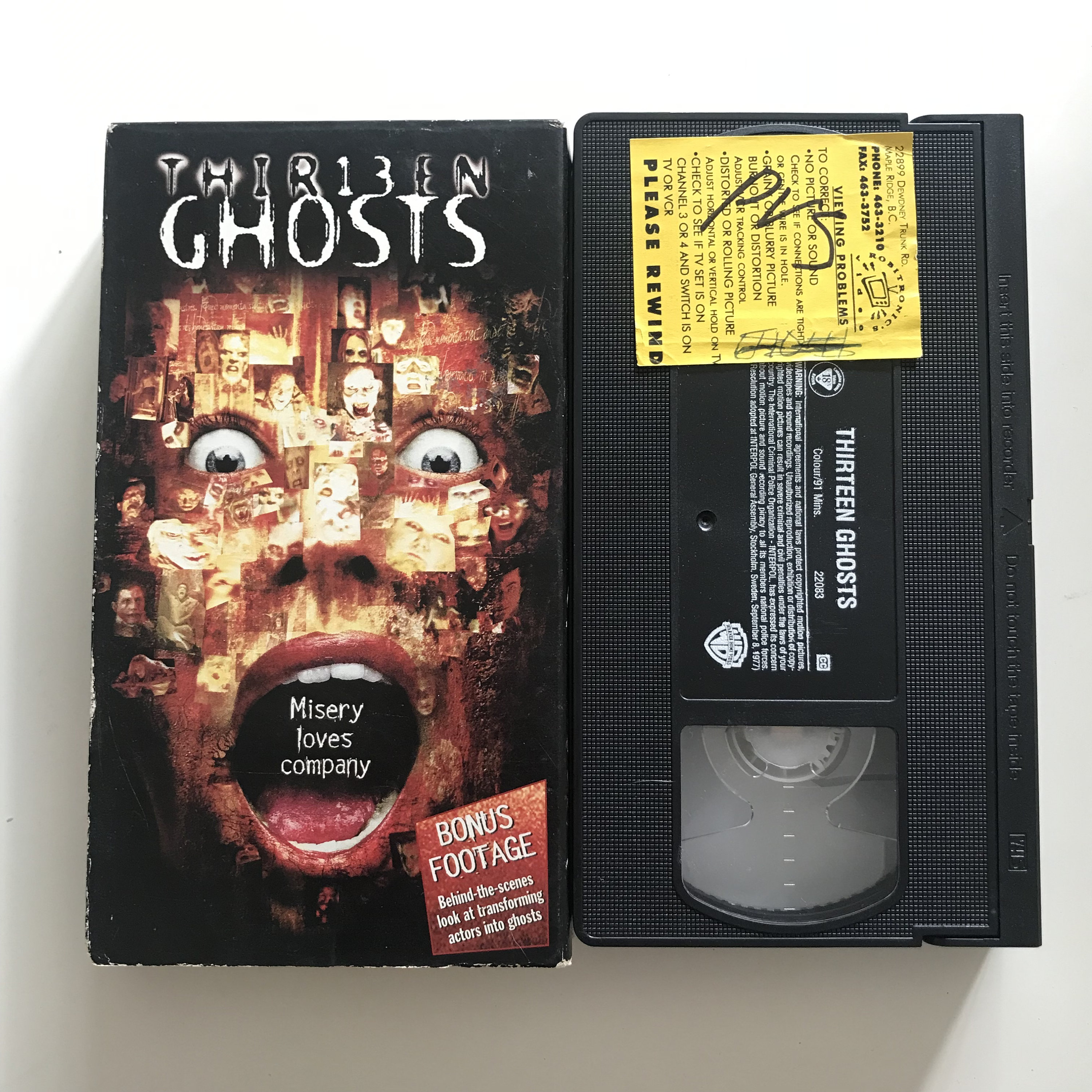 Thir13en Ghosts VHS Tape 2000s Horror Cult Thirteen - Etsy