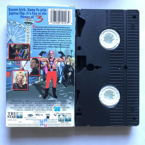3 Ninjas High Noon at Mega Mountain VHS Hulk Hogan Jim Varney 90s